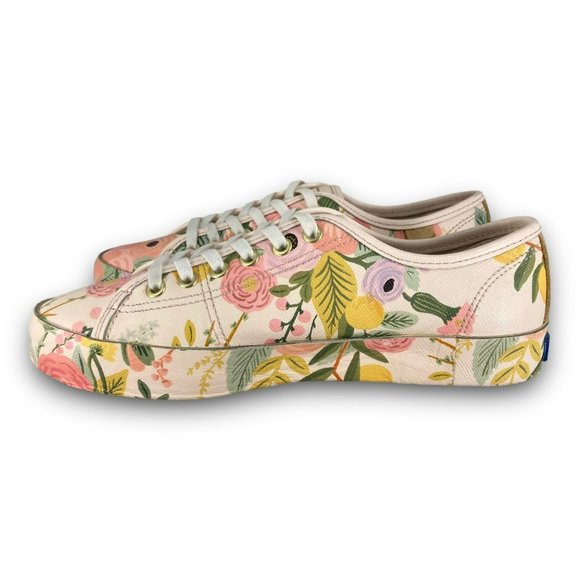 Keds Rifle Paper Co Kickstart Garden Party Sneakers WH62872 Floral Women 5.5 - Picture 4 of 9